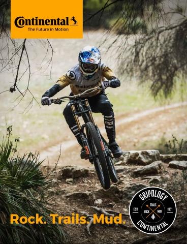 Continental Gripology mountain bike ad, Rock. Trails. Mud.